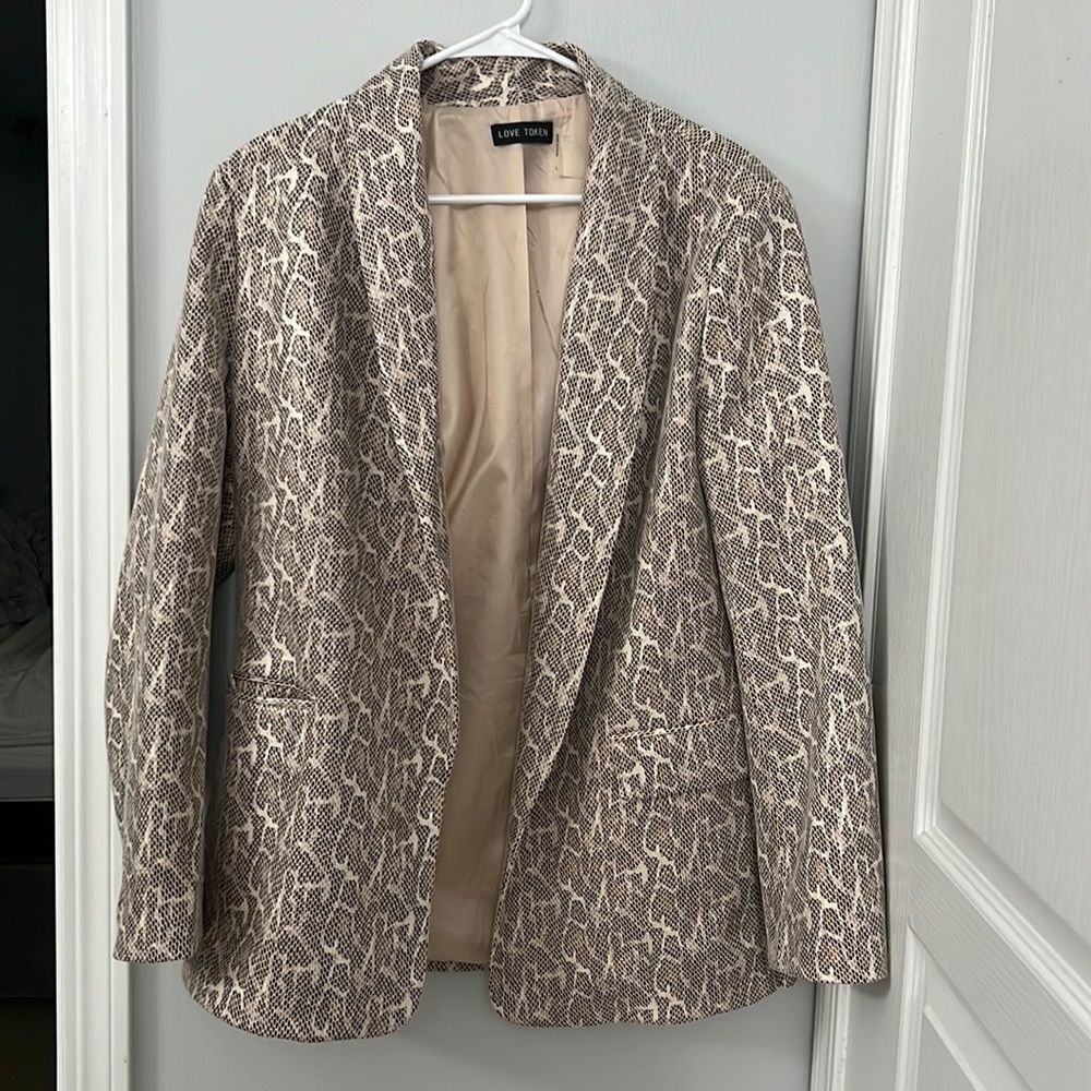 Snakeskin print blazer